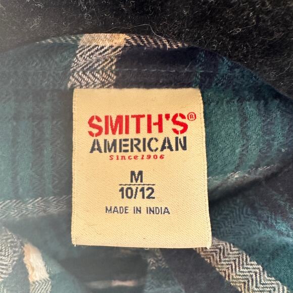 Ride it Like Your Stole it Kids Plaid Flannel Button Down Shirt MEDIUM Unique - Picture 4 of 5